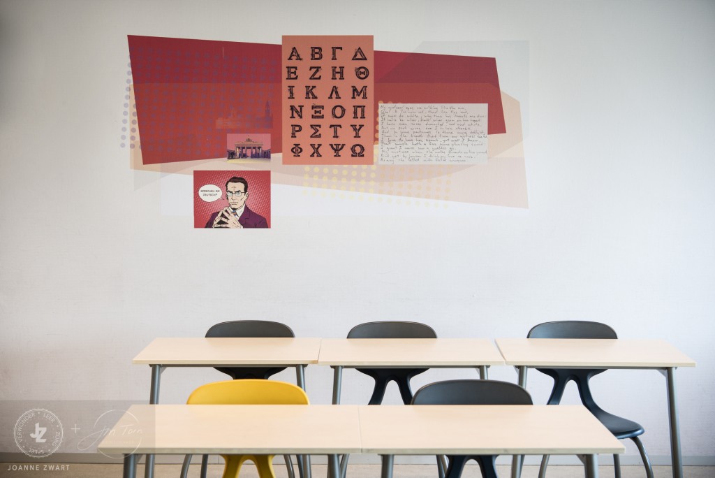 Nederland, Veghel, 28-03-2017 Interieur van de open leercentra, docentenkamer en lokalen van het Zwijsen College in Veghel ontworpen door Joanne Zwart. foto: Bram Budel