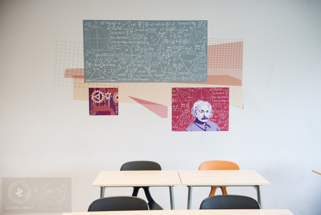 Nederland, Veghel, 28-03-2017 Interieur van de open leercentra, docentenkamer en lokalen van het Zwijsen College in Veghel ontworpen door Joanne Zwart. foto: Bram Budel